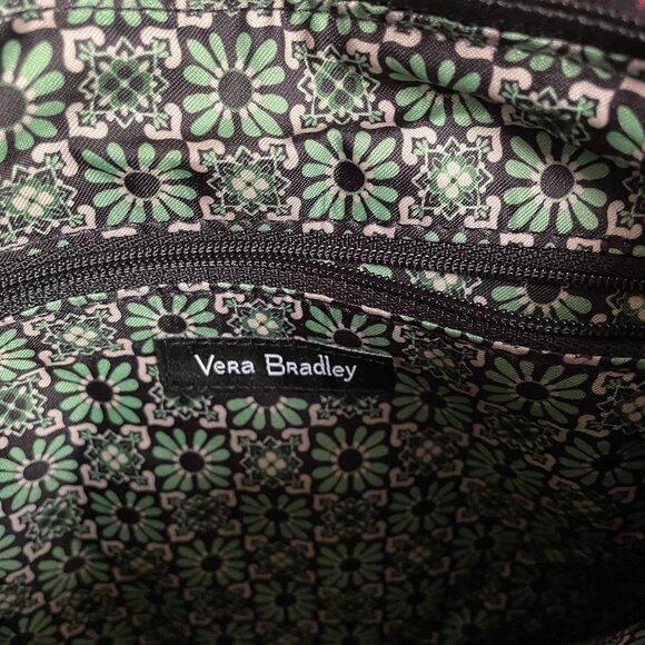 Vera Bradley Raspberry Floral Quilted Crossbody Bag With Multiple Zip Pockets - Picture 5 of 6